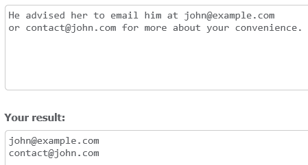 Online email extractor, extract emails from text
